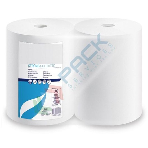 [UB041232] Confezione da 2 Rotoli di carta industriale 800 strappi