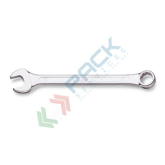 Chiave combinata a forchetta e poligonale piegata cromata