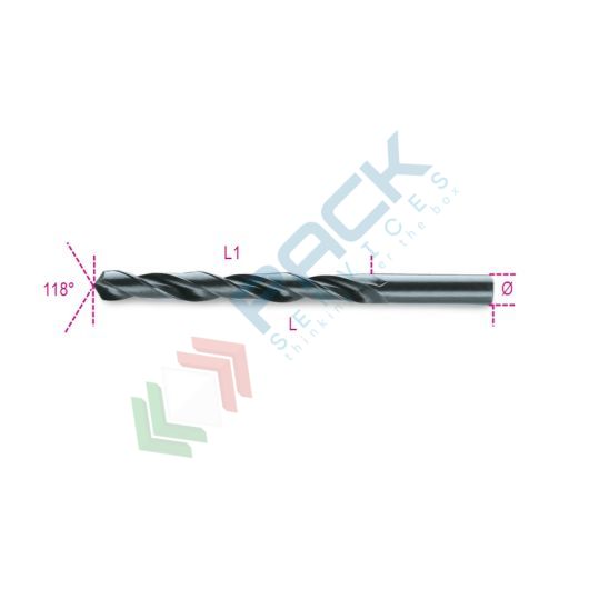 [004100387] Punte elicoidali cilindriche serie corta in acciaio HSS rullate in pollici Ø " 5/16 - Art. 410AS 5/16