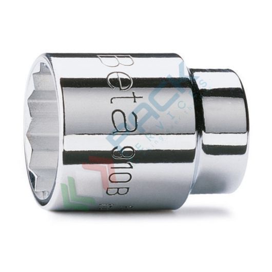 [009100113] Chiavi a bussola con attacco quadro femmina 3/8" bocca poligonale, cromate mm 13 - Art. 910B 13