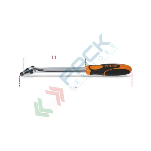 [009100845] Quadro maschio 3/8" snodato con impugnatura cromato L mm 255 - Art. 910/36A