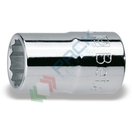 [009200112] Chiavi a bussola con attacco quadro femmina 1/2" bocca poligonale, cromate mm 12 - Art. 920B 12