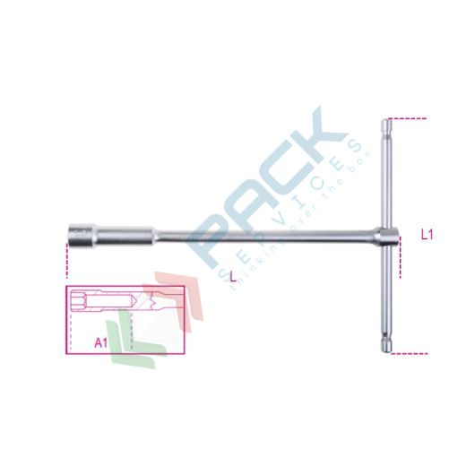 [009490013] Chiavi a T semplici con bussola esagonale profonda ? mm 13 - Art. 949 13