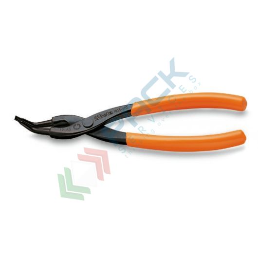 Pinze a becchi piegati a 45° per anelli elastici di sicurezza, per fori manici ricoperti in PVC L mm 140x1,3 - Art. 1033 140X13