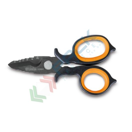 [011280088] Forbici per elettricisti a doppio effetto, con profili a fresa in acciaio inossidabile rivestito in DLC L mm 150 - Art. 1128BAX