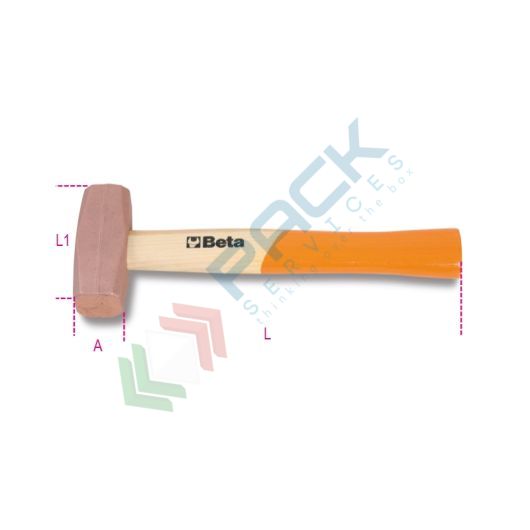 Mazzuole con testa in rame manico in legno ? g 600 - Art. 1385 600