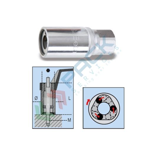 Estrattori a rulli per viti prigioniere con attacco quadro femmina 1/2" M mm 8 - Art. 1433 8