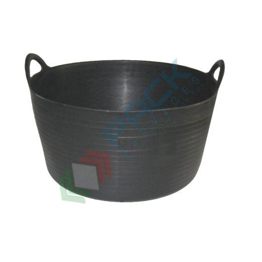 Mastello in plastica (HDPE), capacità 30 Lt, Mis. Ø 430 x 220 H mm, con maniglie, ideale per piante da vivaio