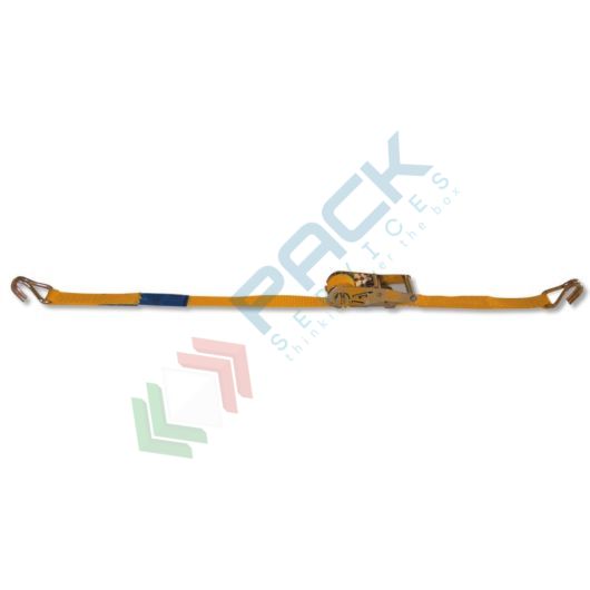 [081800004] Sistemi di ancoraggio a cricchetto LC 750kg nastro in poliestere ad alta tenacità (PES) ganci a uncino L2 mm 3750 - Art. 8180 4