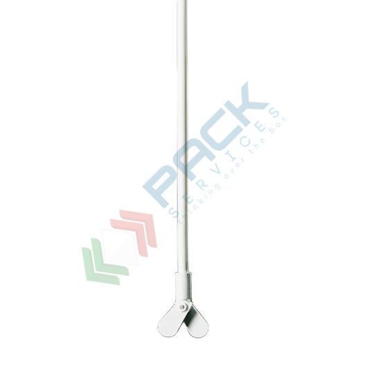 Agitatore a palette snodabili aperte, in acciaio rivestite in polipropilene (PP), larghezza 57 mm, per la miscelazione di prodotti da laboratorio