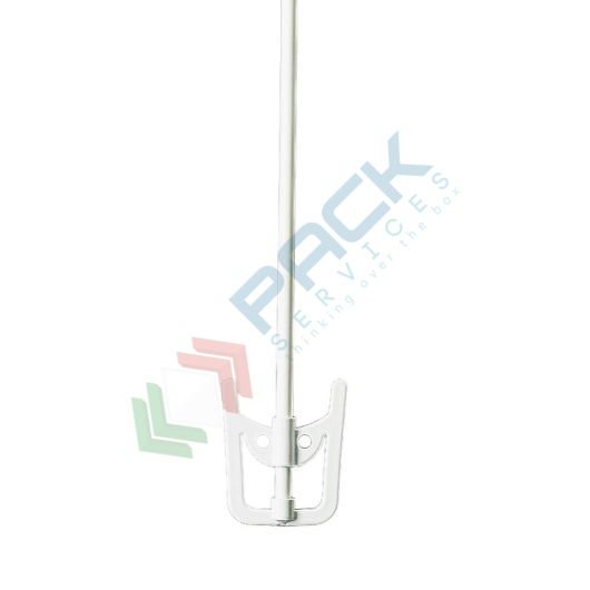 Agitatore a palette a "U", in acciaio rivestite in polipropilene (PP), Mis. 65 L x 78 H mm, per la miscelazione di prodotti da laboratorio