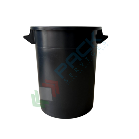 [BIS035NER] Bidone industriale in plastica (HDPE) 35 Lt, sovrapponibile e inseribile, Mis. Ø 350 x 410 H mm, colore nero (coperchio escluso)