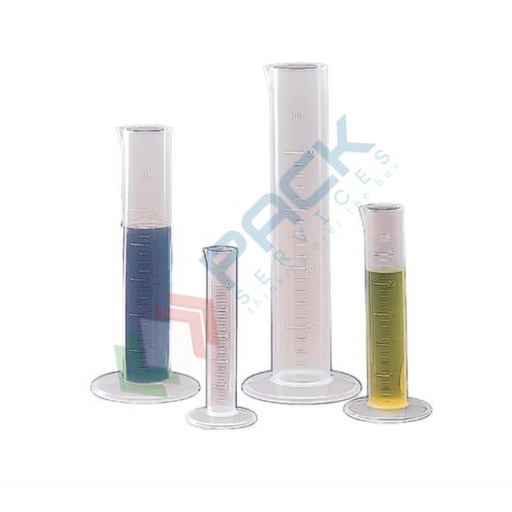 [CILFB1000] Cilindro in plastica (PP) graduato, capacità 1000 ml, Mis. Ø 70 x 332 H mm, forma bassa, per usi generali di laboratorio