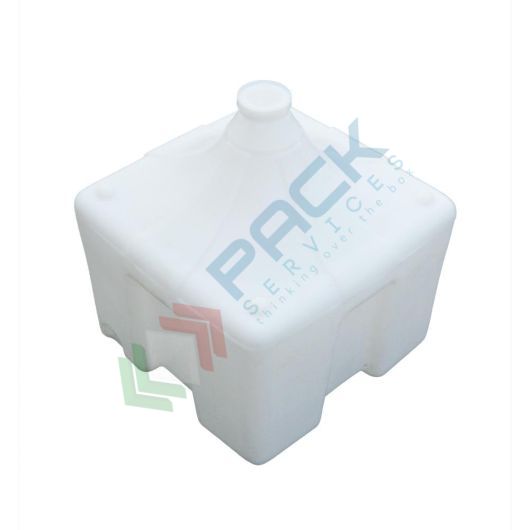 Damigiana in plastica (PE) con bocca piccola, capacità 54 Lt, autoportante con fondo piano