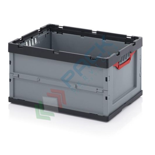 [FB64/32] Cassetta in plastica (PP) pieghevole e richiudibile, capacità 67 Lt, Mis. 600 L x 400 P x 320 H mm, base e pareti chiuse
