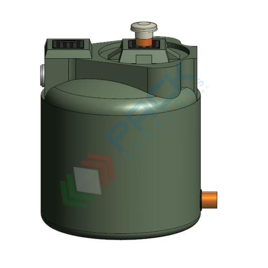 Filtro percolatore aerobico, A.E. 8, capacità 900 Lt, Mis. Ø 950 x 1350 H mm, per il trattamento secondario dei reflui domestici