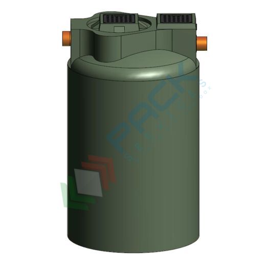 Fossa settica monocamerale, A.E. 20, Mis. Ø 1200 x 2050 H mm, capacità 2200 Lt