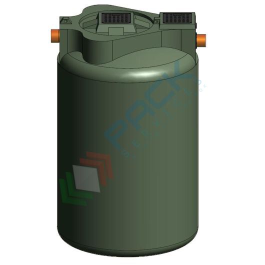 Fossa settica monocamerale, A.E. 30, Mis. Ø 1400 x 2300 H mm, capacità 3500 Lt