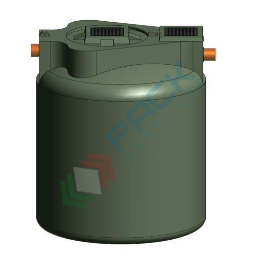 Fossa settica monocamerale, A.E. 50, Mis. Ø 2000 x 2350 H mm, capacità 7000 Lt