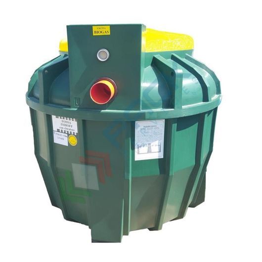 Fossa imhoff biologica, corpo nervato, A.E. 100, capacità 12000 Lt, Mis. Ø 2300 x 3100 H mm, per il trattamento primario dei reflui domestici