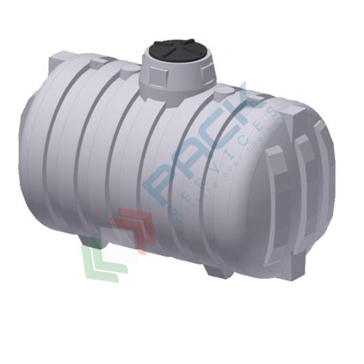 [INTER-03000] Serbatoio acqua in plastica (PE), cilindrico orizzontale, capacità 3100 Lt, Mis. 1400 L x 2450 P x 1725 H mm, da interro