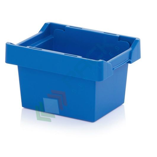 Cassetta in plastica (PP) sovrapponibile ed inseribile, capacità 5,5 Lt, Mis. 300 L x 200 P x 170 H mm
