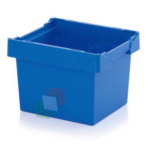 Cassetta in plastica (PP) sovrapponibile ed inseribile, capacità 21 Lt, Mis. 400 L x 300 P x 270 H mm
