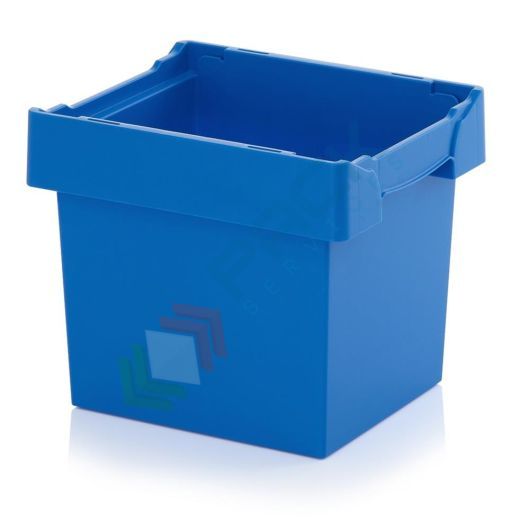 Cassetta in plastica (PP) sovrapponibile ed inseribile, capacità 25,1 Lt, Mis. 400 L x 300 P x 320 H mm
