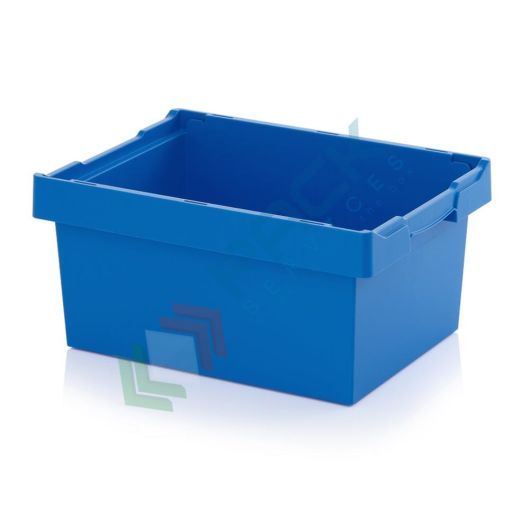 Cassetta in plastica (PP) sovrapponibile ed inseribile, capacità 46,3 Lt, Mis. 600 L x 400 P x 270 H mm