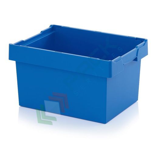 Cassetta in plastica (PP) sovrapponibile ed inseribile, capacità 55,3 Lt, Mis. 600 L x 400 P x 320 H mm