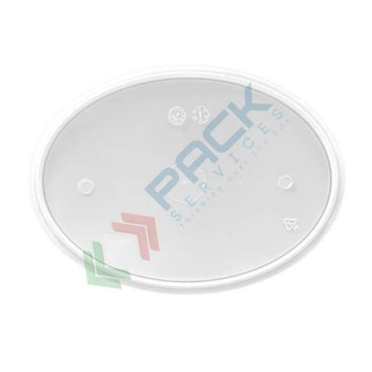 [MEL03OVL-COP] Coperchio a pressione con sigillo di garanzia per secchio plastica (PP) ovale, capacità 3 Lt, Mis. Ø 230 x 155 H mm (Cod. Art MEL03-OVL)