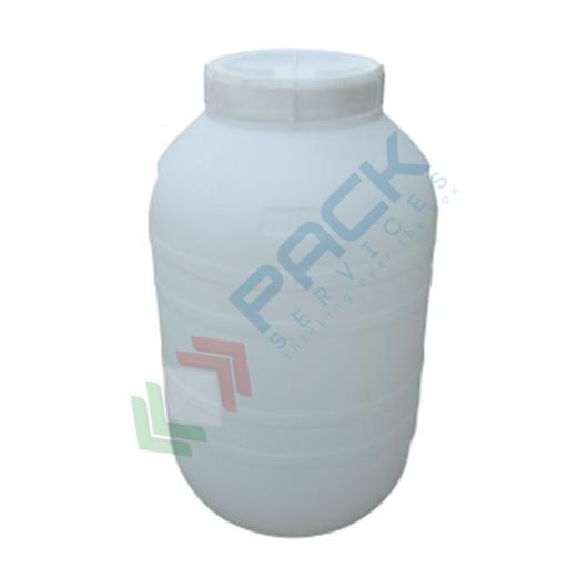 [MILX200] Bottiglione in plastica (PE), cilindrico collo largo, versione MAXI, capacità 200 Lt, senza maniglia, chiusura a vite (tappo incluso)