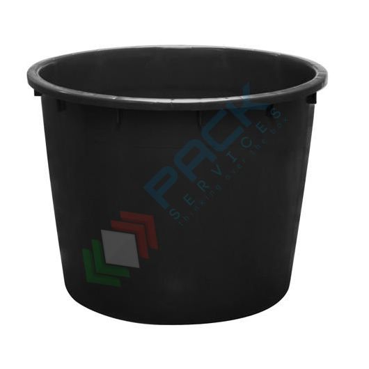 Mastello in plastica (HDPE), capacità 350 Lt, Mis. Ø 950 x 710 H mm, ideale per piante da vivaio, colore nero