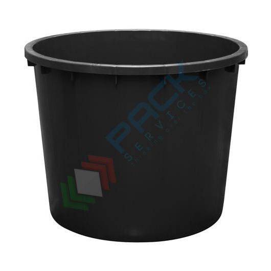 Mastello in plastica (HDPE), capacità 500 Lt, Mis. Ø 1040 x 820 H mm, ideale per piante da vivaio, colore nero
