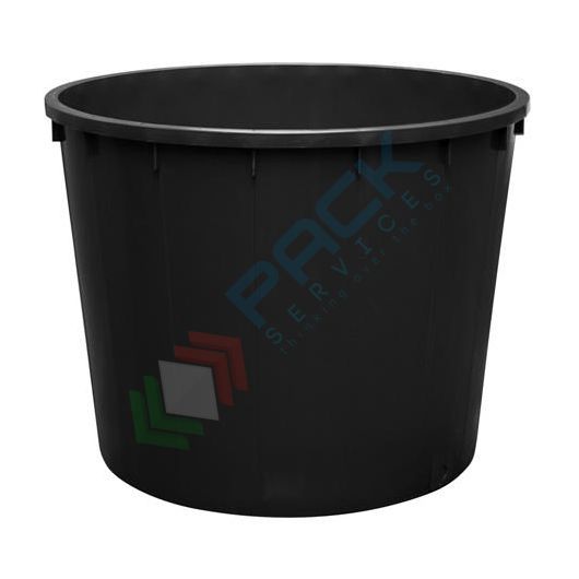 Mastello in plastica (HDPE), capacità 700 Lt, Mis. Ø 1150 x 900 H mm, ideale per piante da vivaio, colore nero