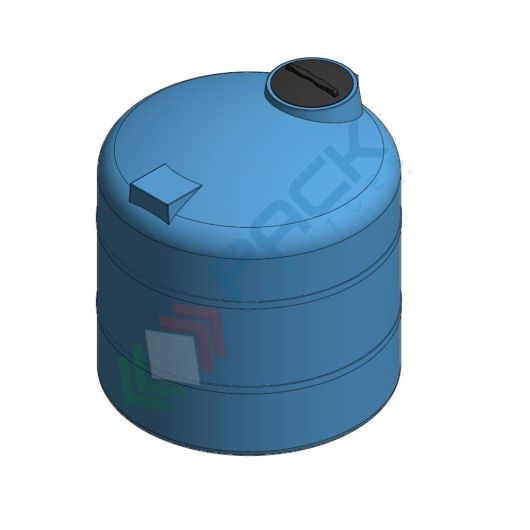[PFF-5000S] Serbatoio acqua in plastica (PE), cilindrico verticale basso, capacità 5000 Lt, Mis. Ø 1950 x 1800 H mm, colore azzurro