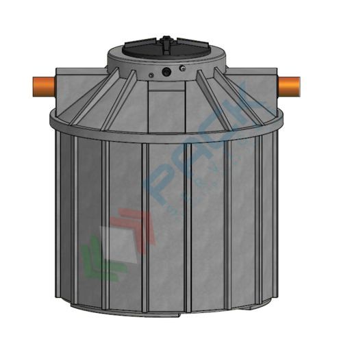 [PLV-VRT010/A] Serbatoio acqua piovana in plastica, cilindrico verticale, capacità 1200 Lt, no elettropompa