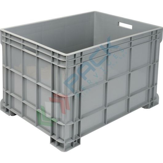 [PSCPLT8161] Cassa pallet in plastica (PP) 4 piedi, Mis. 800 L x 600 P x 510 H mm, portata dinamica 80 Kg, volume 210 Lt