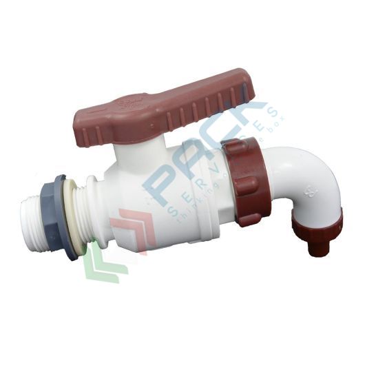 [RUB-20/1R] Rubinetto in plastica (PP), 1" pollice, per mastelli e bidoni raccolta dell'acqua piovana