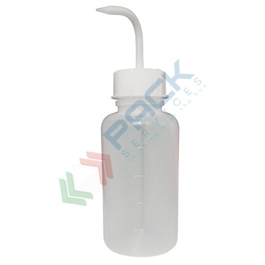 [SPRX-D0500N] Bottiglia in plastica (PE) a spruzzetta (inclusa), capacità 500 ml, modello integrale con tappo GL45, colore bianco