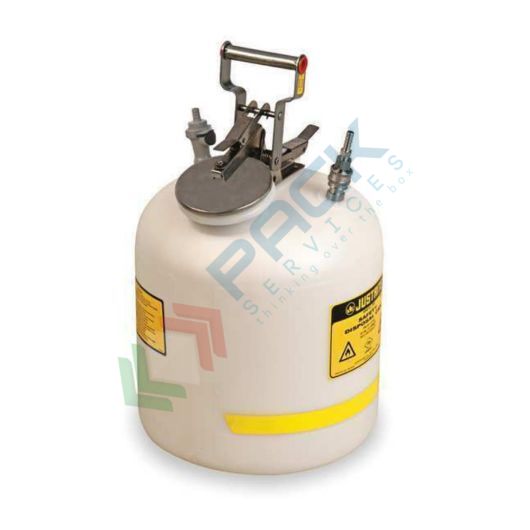 Tanica di sicurezza in plastica (PE), capacità 19 Lt, per lo smaltimento di HPLC, aspirazione in acciaio e rilascio in polipropilene