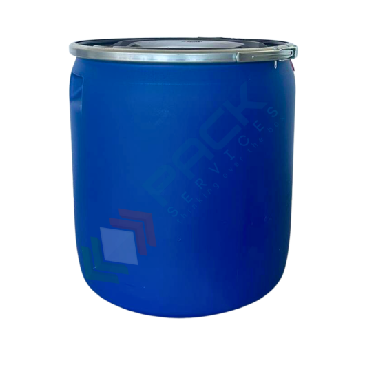 Fusto in plastica (HDPE) ad apertura totale, cilindrico, capacità 136 Lt, ADR/ONU per solidi, uso industriale