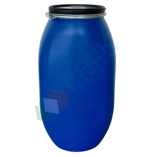 Fusto in plastica (HDPE) ad apertura totale, rettangolare, capacità 120 Lt, ADR/ONU per solidi, uso industriale