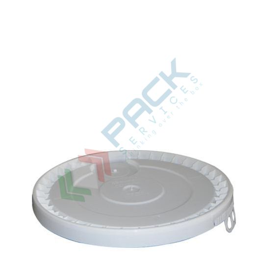 Coperchio in plastica (PP), a pressione con sigillo di garanzia e anelli per secchio conico 30 Lt (VDR30000)