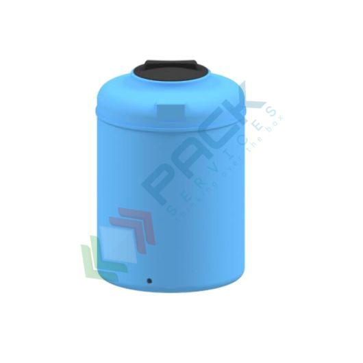 [VERT-0120] Serbatoio acqua in plastica (PE), cilindrico verticale, capacità 120 Lt, Mis. Ø 500 x 750 H mm, colore azzurro