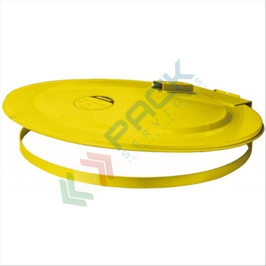 Coperchio di sicurezza per fusti Ø 58 cm, a chiusura automatica in caso di incendio, colore giallo