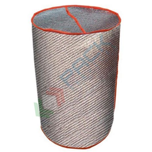 Copertura termoisolante per fusti plastica e metallo 200 Lt, monouso, in PET Metallizzato + PP, protezione media/lunga durata