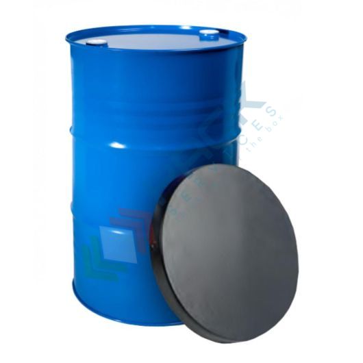 Coperchio salvafusto in polipropilene, per fusti cilindrici Ø interno 600 mm, con alette