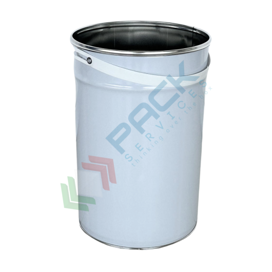 [LF-180272-G] Secchiello in metallo conico Mis. Ø 180 x 272 H mm, capacità nominale 6 Lt, capacità totale 6,25 Lt, omologato ONU per liquidi, con manico in plastica, interno grezzo