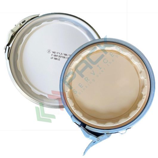 [LFCOP-180-L] Coperchio a leva con cravatta metallica per secchi conici in metallo Ø 180 mm, colore laccato